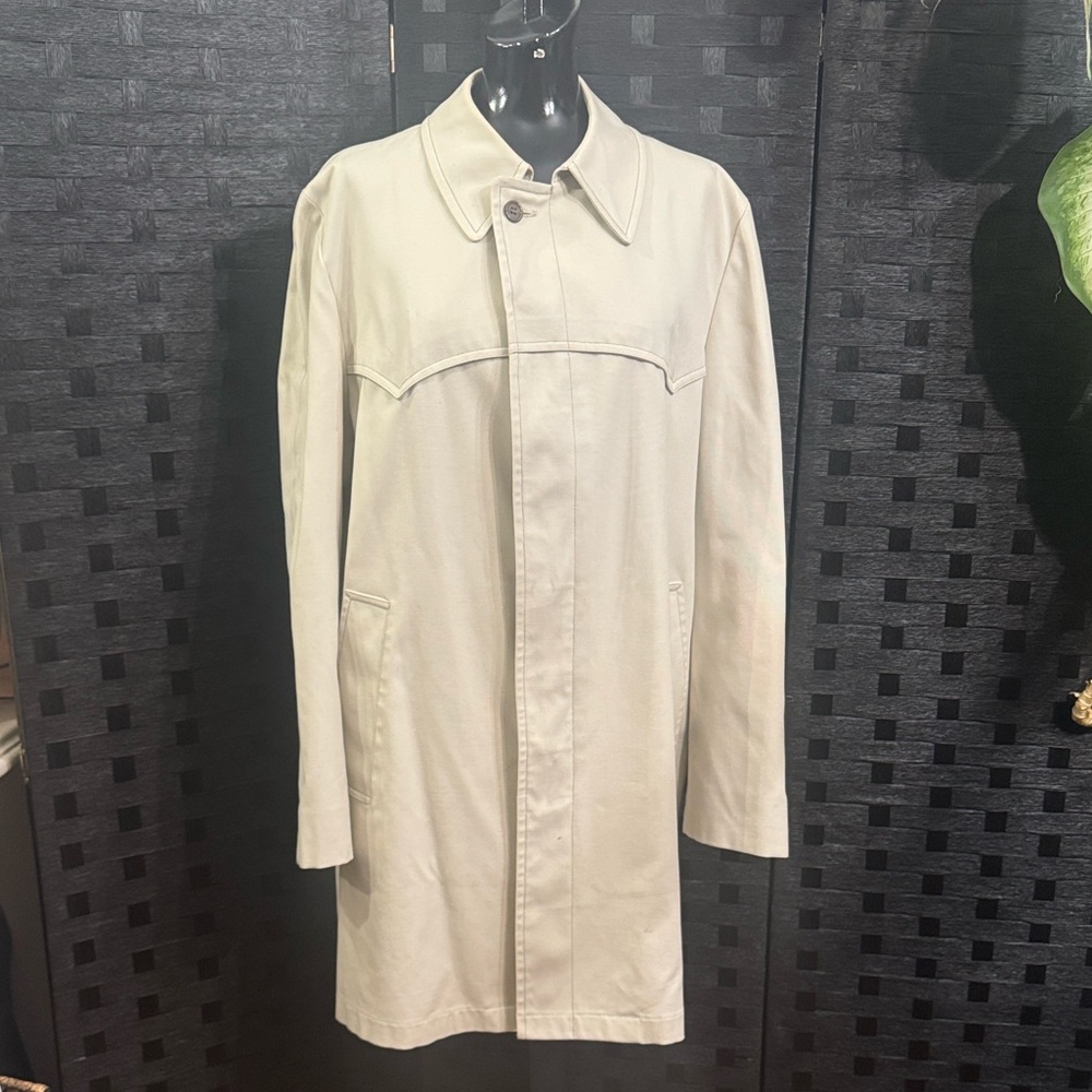 London Fog Vintage Trench Men’s 42 Women’s L Cream/ Tan